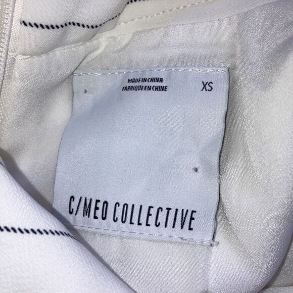 C/MEO Collective Size XS / S Black and White Striped Halter Open Back Mini Dress - Picture 6 of 6